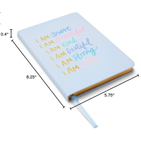 Journal Notebook, Lined Pages, Flexible Designer Cover with Inspiring Quote-Blue - Picture 2 of 5